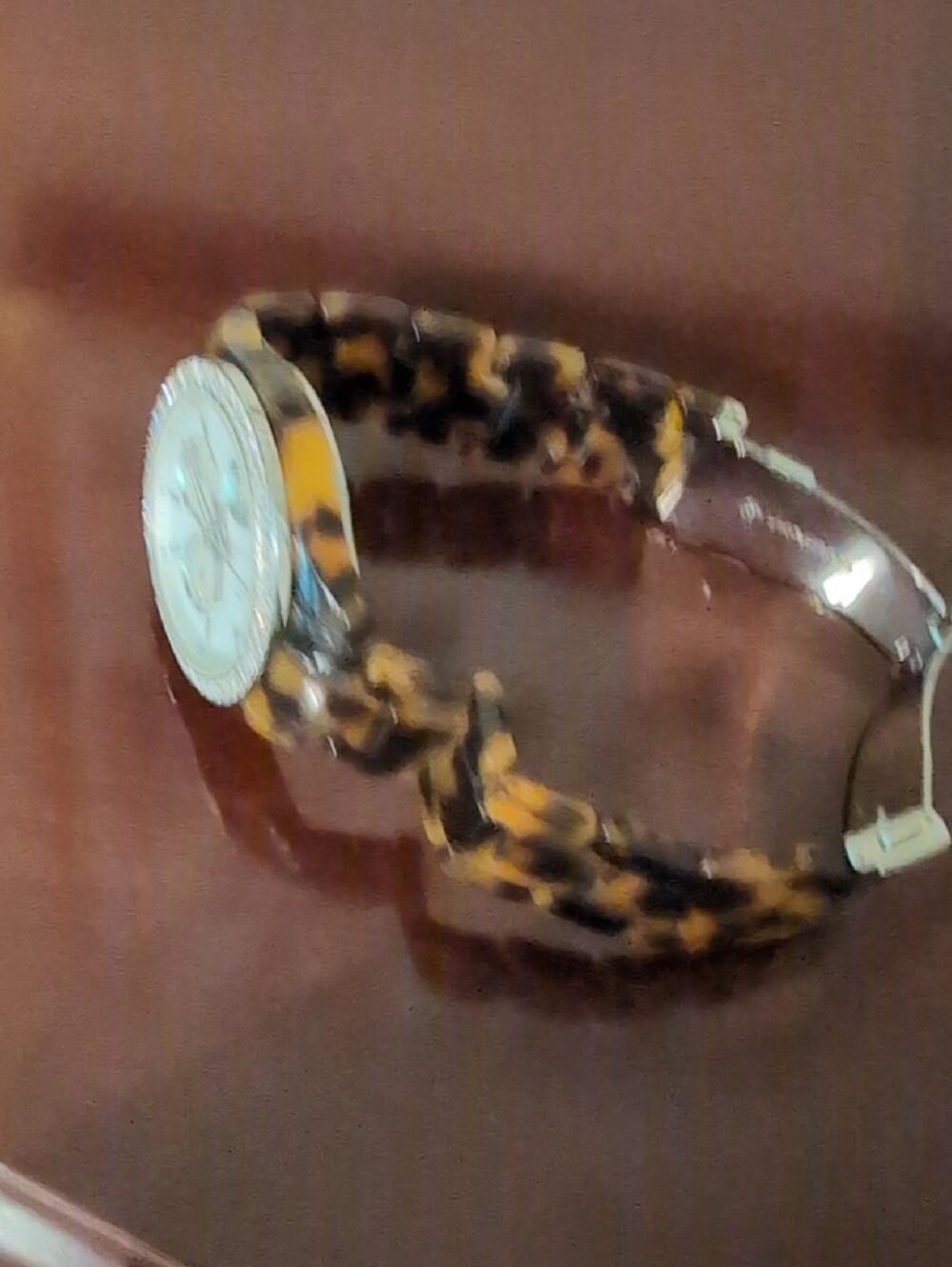 Fossil Women's Tortoise Resin Watch with Crystal Bezel - Picture 2 of 2